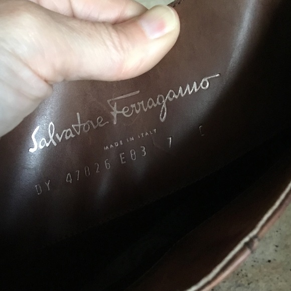 Vintage Salvatore Ferragamo Brown Distressed Leather Tall Riding Boots - Picture 11 of 16